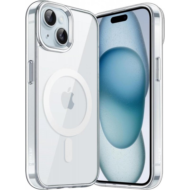 cover iphone 15 bicomponente  trasparente  compatibile magsafe