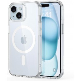 cover iphone 15 plus bicomponente  trasparente  compatibile magsafe