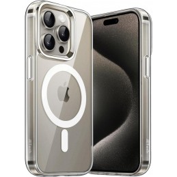 cover iphone 15 pro bicomponente  trasparente  compatibile magsafe