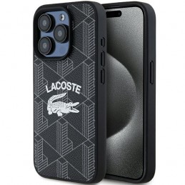 cover lacoste iphone 15 pro nera magsafe compatibile