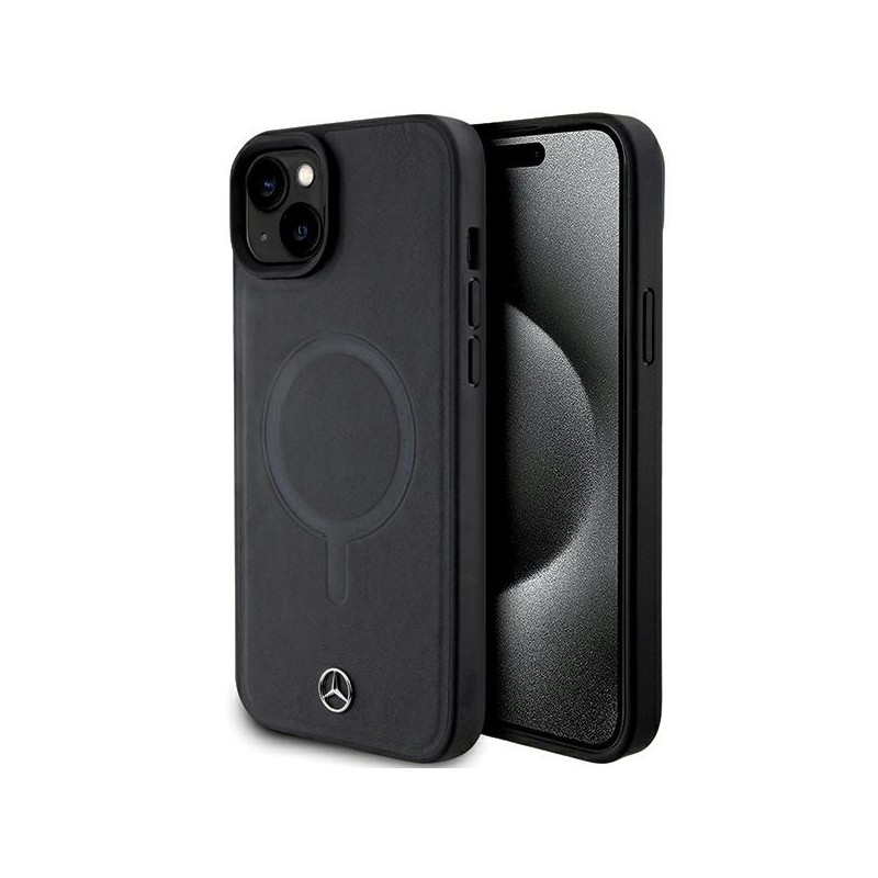 cover mercedes iphone 15/14/13  nera compatibile magsafe system