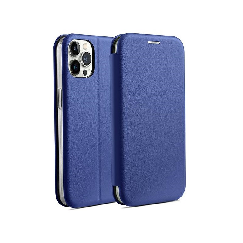 book iphone 16 pro max con porta carte di credito chiusura magnetica blu