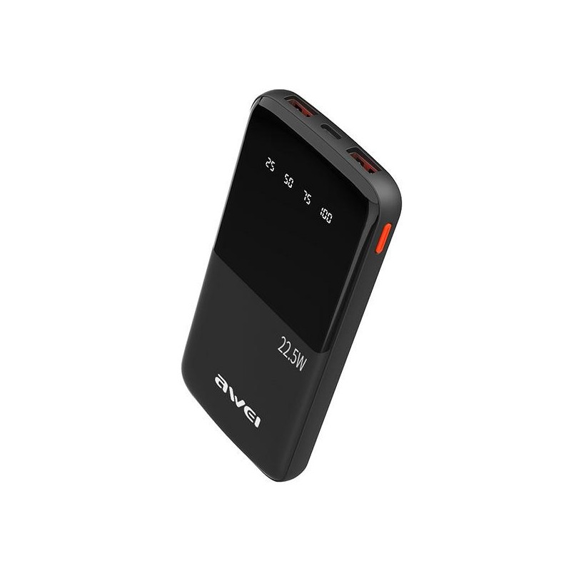 powerbank 10000 mAh 22,5w dual usb ultraslim nera