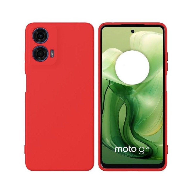 cover motorola g24 silicone rossa