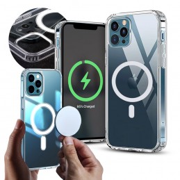 cover iphone 16  bicomponente trasparente  compatibile magsafe