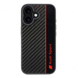 cover audi iphone 16 effetto carbonio nera