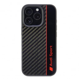 cover audi iphone 16 pro max effetto carbonio nera