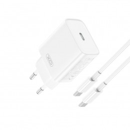 caricabatterie usb completo di cavo usb-c 20W bianco