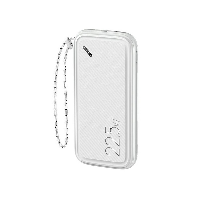 powerbank 10000 mAh 22.5W 2 usb + 1 usb-c fast charge bianca