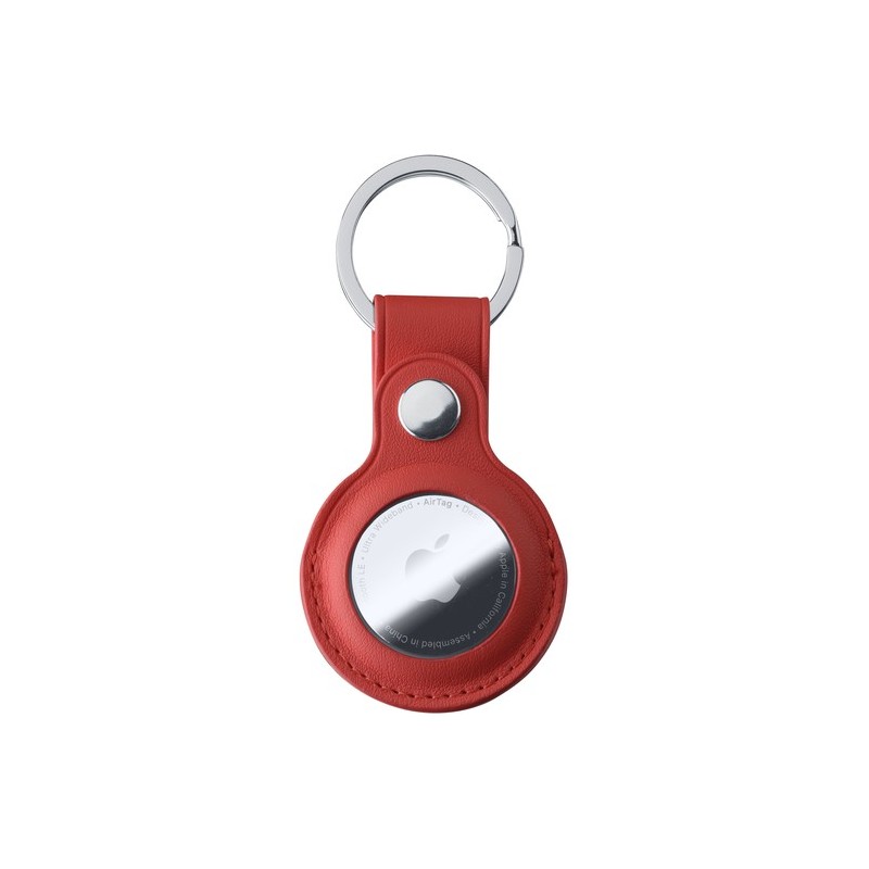 porta air tag ecopelle rosso