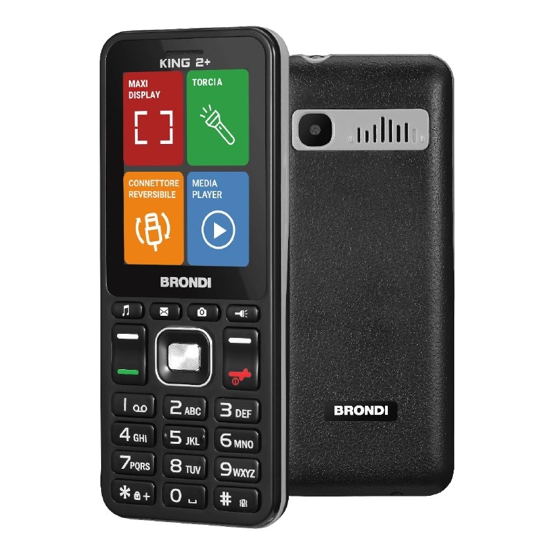 telefono cellulare brondi king 2 plus nero telefono cellulare brondi king 2 plus nero