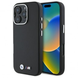 cover bmw iphone 16 pro max siliconone  nera compatibile magsafe