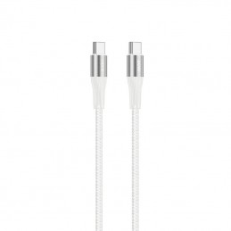 cavo dati usb-c /  usb-c 60w 200cm bianco cavo antistrappo