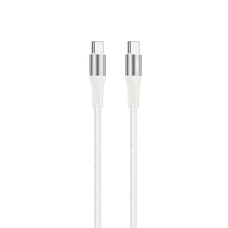 cavo dati usb-c /  usb-c 60w 200cm bianco cavo antistrappo