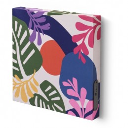 quadro in tessuto con funzione altoparlente bluetoothanatsie fiori