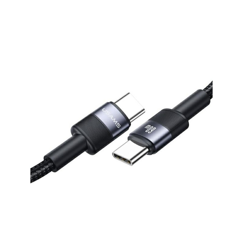 cavo dati usb-c / usb-c antistrappo 100cm 60w nero in box cilindrico da espositore