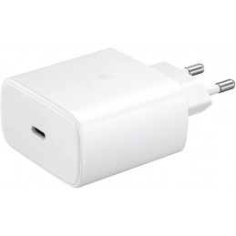 caricabatteria originale samsung 45 watt usb-c senza cavo bianco
