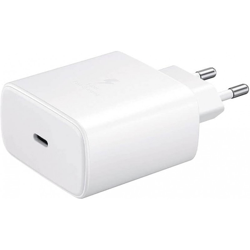 caricabatteria originale samsung 45 watt usb-c senza cavo bianco