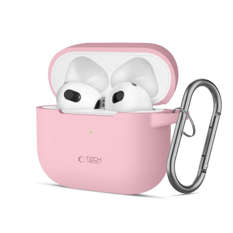cover per airpods 3 rosa con moschettone cover per airpods 3 rosa con moschettone