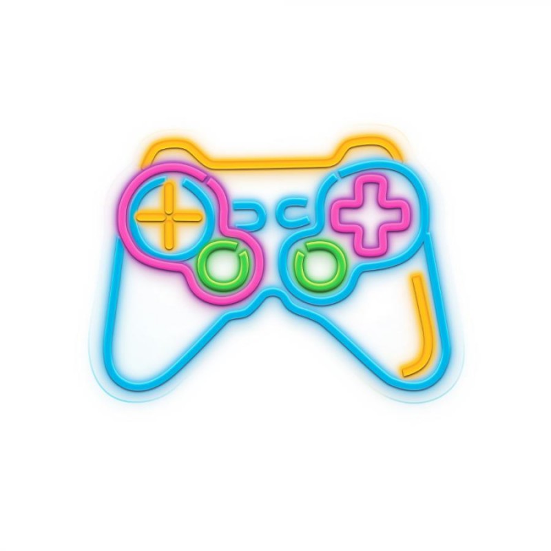 led wall neon joypad multicolor usb dimensioni 430x25x320