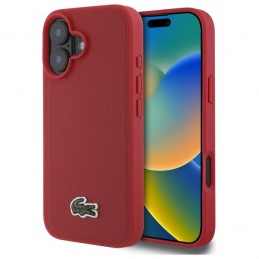 cover lacoste iphone 16 rossa magsafe compatibile