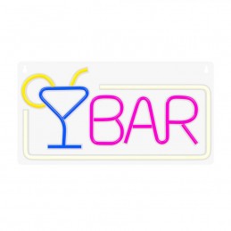 led wall neon bar multicolor connettore usb con regolatore di intensita\' dimensioni 420 x 18 x 222