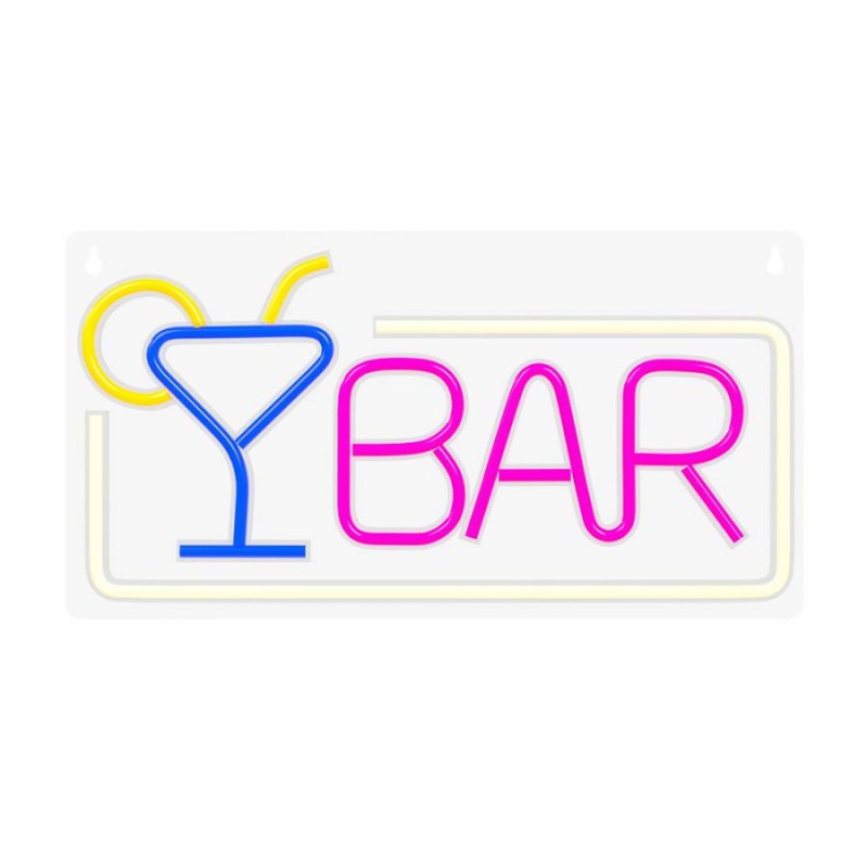 led wall neon bar multicolor connettore usb con regolatore di intensita\' dimensioni 420 x 18 x 222