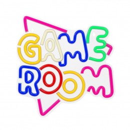 led wall neon game room multicolor connettore usb con regolatore di intensita\' dimensioni 400x16x275