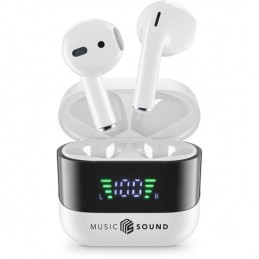 auricolare vivavoce bluetooth doppio  con base di ricarica e display
