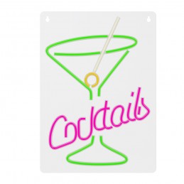 led wall neon coctails...