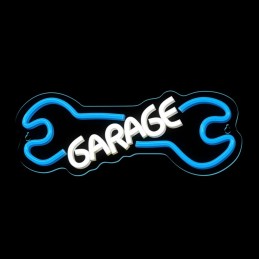led wall neon garage connettore usb con regolatore di intensita\' dimensioni 420 x 20 x 170mm