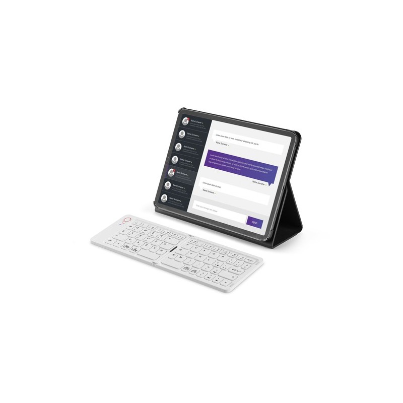 tastiera bluetooth universale bianca pieghevole