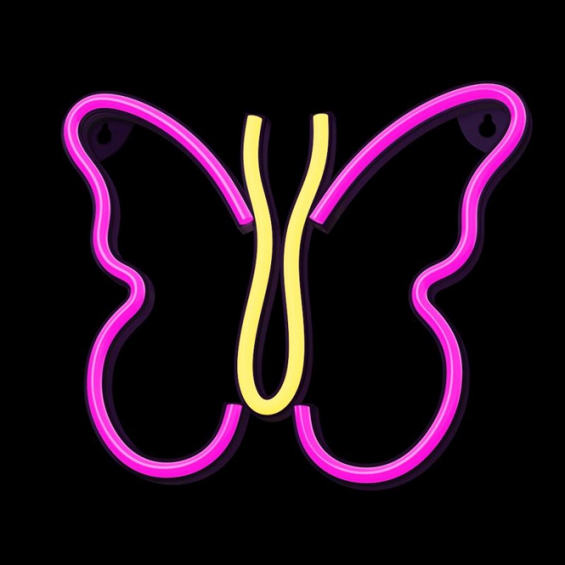led wall neon butterfly colore giallo e purple caldo connettore usb dimensioni 190 x 19 x 225 led wall neon butterfly colore giallo e purple caldo connettore usb dimensioni 190 x 19 x 225