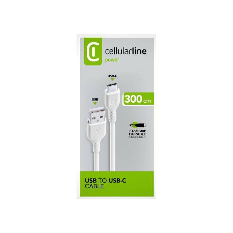 CAVO DATI 3 metri USB-C BIANCO