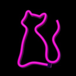 led wall cat colore rosa connettore usb dimensioni 170 x 20 x 235 mm