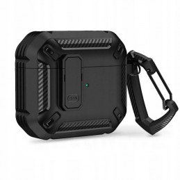 custodia per airpods pro 1 / pro 2  nero ultaprotettiva