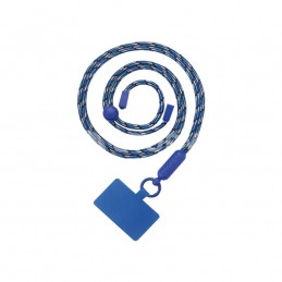laccio portatelefono universale da collo biano blu