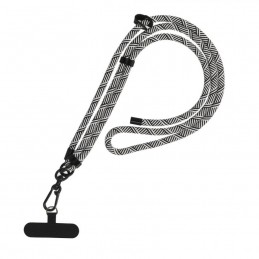 laccio portatelefono universale da collo black white