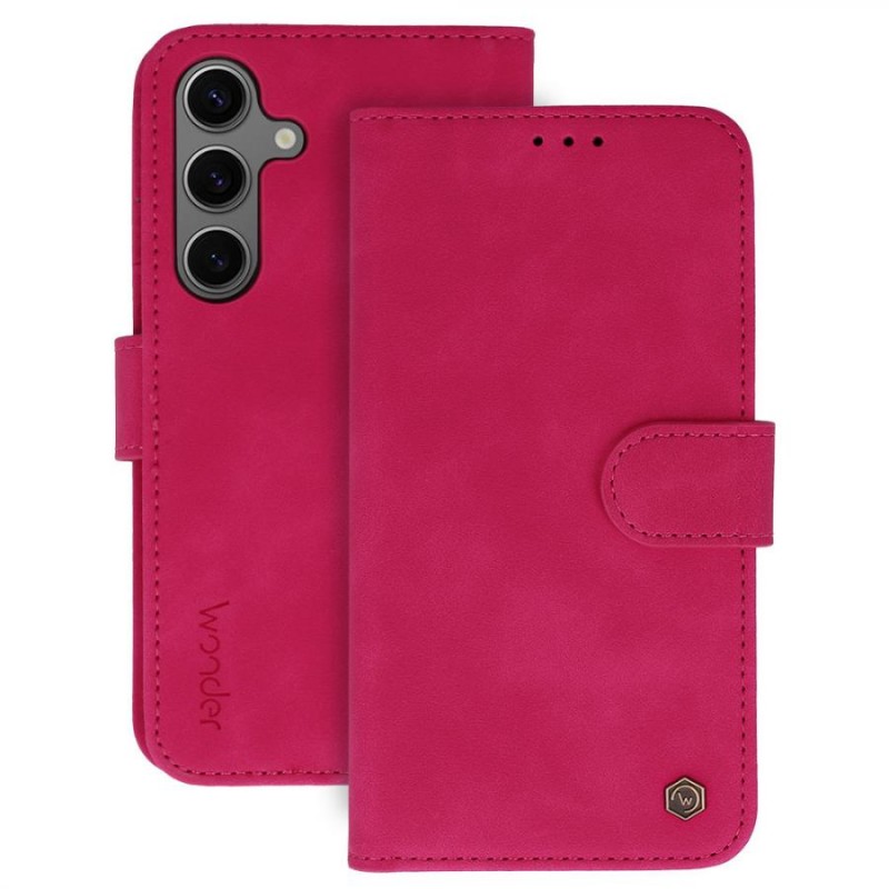 custodia a libro samsung a26 con porta carte di credito chiusura magnetica fucsia custodia a libro samsung a26 con porta carte di credito chiusura magnetica fucsia