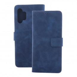 custodia a libro samsung a16 con porta carte di credito chiusura magnetica blu