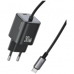 caricabatterie gan 30w usbc + cavo usbc nero