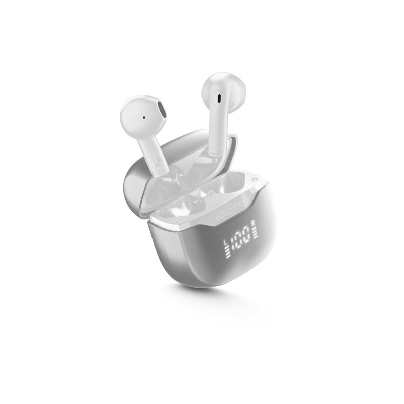 auricolare vivavoce bluetooth doppio con base di ricarica bianco e indicatore led auricolare vivavoce bluetooth doppio con base di ricarica bianco e indicatore led
