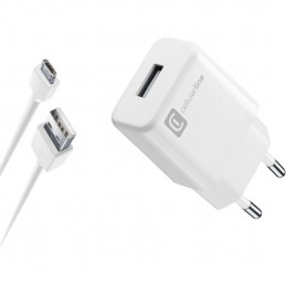 caricabatteria 10w completo di cavo  microusb bianco