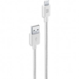cavo dati 150 cm usb -  lighting cavo telato bianco