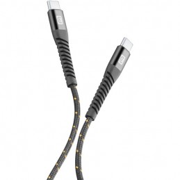 cavo usb kevlar 100 cm  usbc / usbc nero