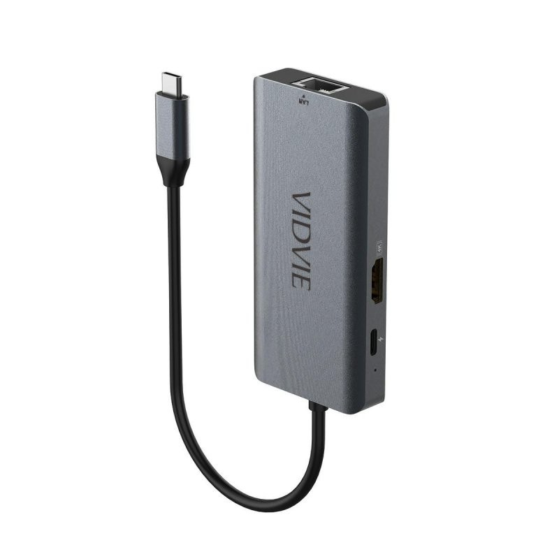 Adapter HUB 6in1+Type C gray3x USB, 1x Type-C, HDMI, LAN1x HDMI: HDMI ad alta velocità / max. 4K@30 Hz,LAN/Ethernet: 100 Mb/sTyp Adapter HUB 6in1+Type C gray3x USB, 1x Type-C, HDMI, LAN1x HDMI: HDMI ad alta velocità / max. 4K@30 Hz,LAN/Ethernet: 100 Mb/sTyp
