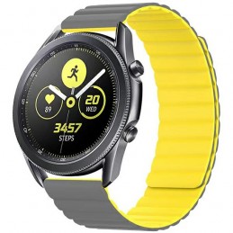 cinturino smartwatch universale 20mm grey-yellow magnetico