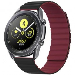 cinturino smartwatch universale 20mm red-black magnetico