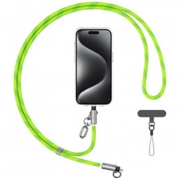 cavo dati usb-c / lighting  2 in 1 30w 120cm  giallo con funzione laccio da collo portacellulare