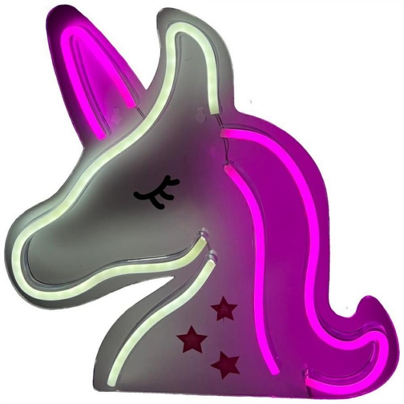 led wall neon unicorno multicolor connettore usb con regolatore di intensita\' dimensioni 36 X 35 cm led wall neon unicorno multicolor connettore usb con regolatore di intensita\' dimensioni 36 X 35 cm